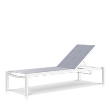 Armless Chaise Tex White Frame / Sea Breeze Sling